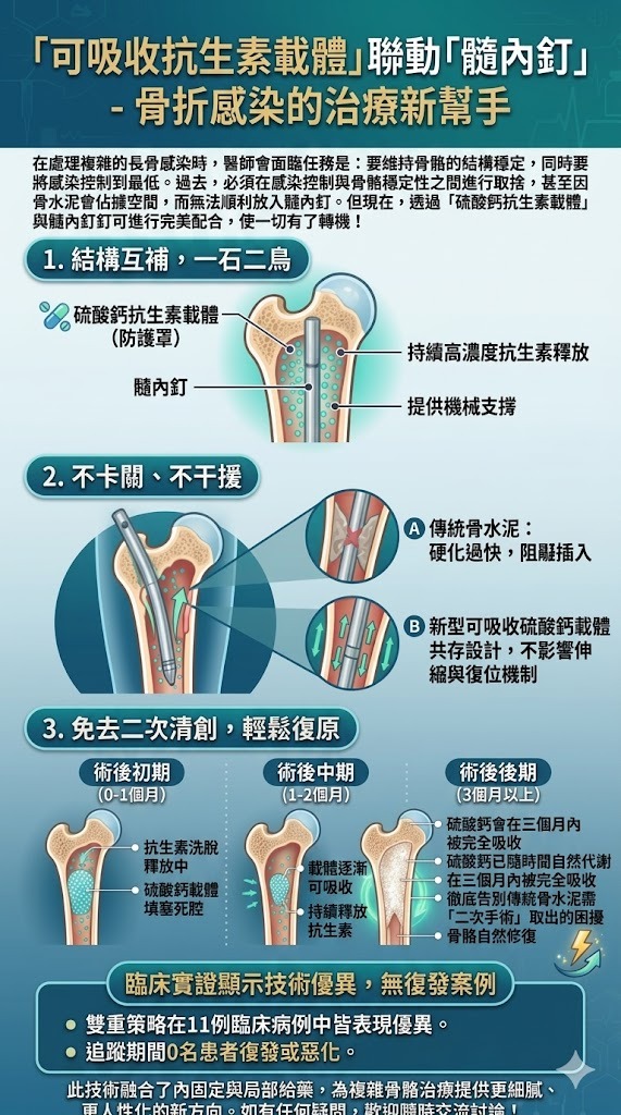 Trauma｜「抗生素載體」聯動「髓內釘」- 骨折感染的治療新幫手